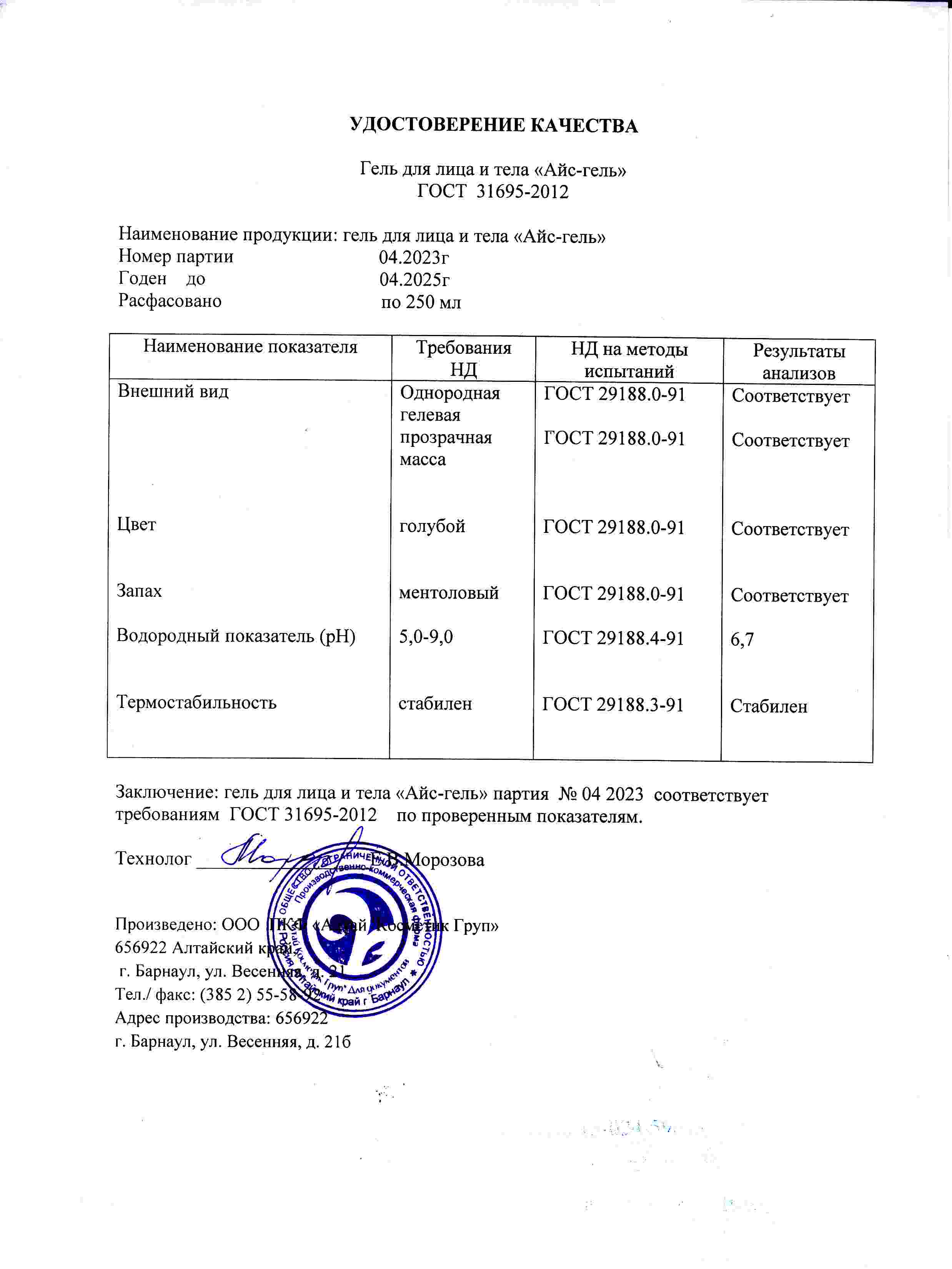 Паспорт №042023